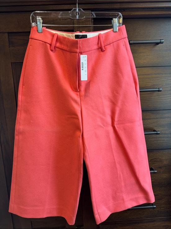 J. Crew Pants - Coral Wool Wide-Leg crop-Length Pants